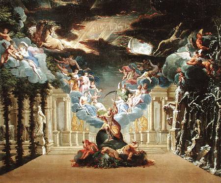 Set design for 'Atys' by Jean-Baptiste Lully (1632-87) od French School