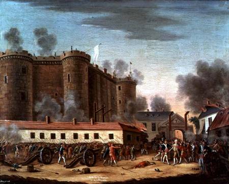 Storming of the Bastille on 14th July 1789 od French School