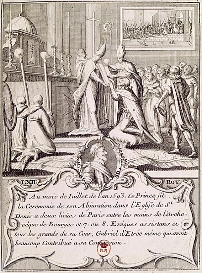 The Abjuration of Henri IV (1553-1610) at St. Denis, July 1593 od French School