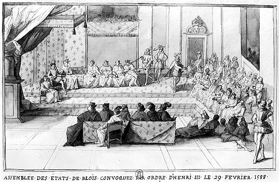 The Assembly of the Blois Estates convened on the 29th February 1588 Henri III (1551-89), King of Fr od French School