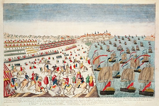 The Battle of Yorktown, 19th October 1781 od French School