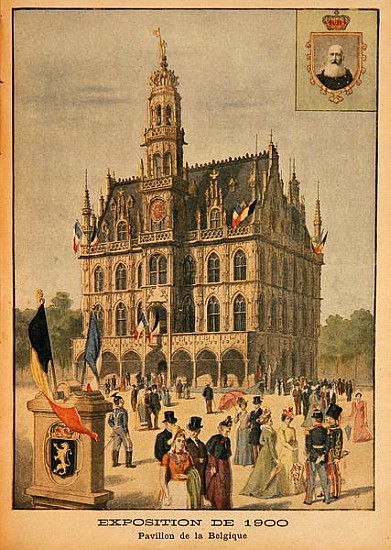 The Belgian Pavilion at the Universal Exhibition of 1900, Paris, illustration from ''Le Petit Journa od French School