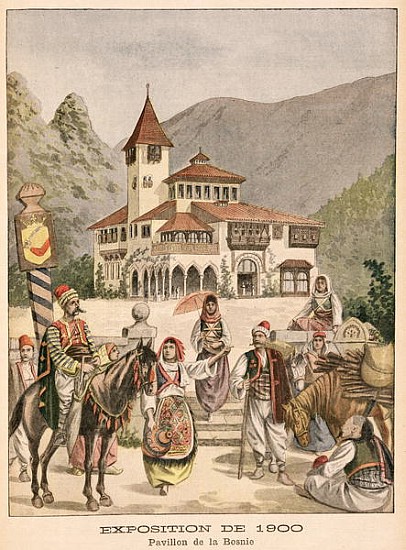 The Bosnian Pavilion at the Universal Exhibition of 1900, Paris, illustration from ''Le Petit Journa od French School