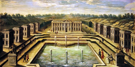 The Chateau and Pavilions at Marly from the perspective of the gardens, early eighteenth century od French School