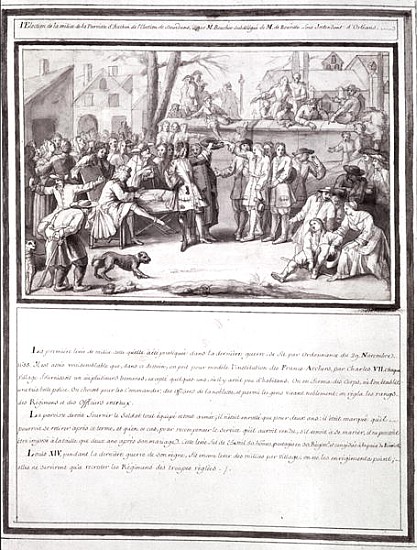 The Election of the Militia at the Parish of Authon, part of the Dourdans Election od French School