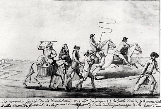 The First Runaways of the Revolution: Mme de Polignac (1749-93), Comte d''Artois (1757-1836) future  od French School
