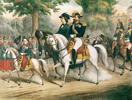 The Imperial Family on Horseback od French School
