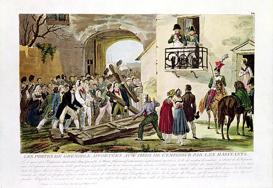 The Inhabitants Depositing the Gates of Grenoble at the Feet of the Emperor, 6th March 1815 od French School