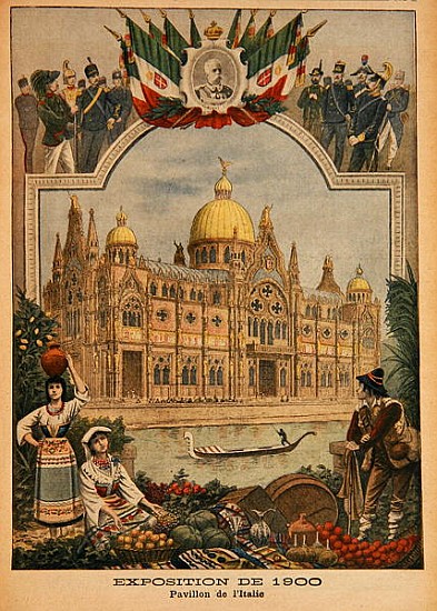 The Italian Pavilion at the Universal Exhibition of 1900, Paris, illustration from ''Le Petit Journa od French School