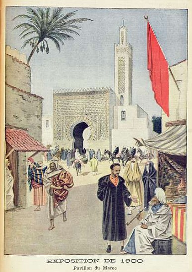 The Moroccan Pavilion at the Universal Exhibition of 1900, Paris, illustration from ''Le Petit Journ od French School