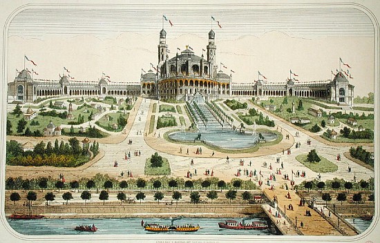 The Palais du Trocadero at the Exposition Universelle in Paris in 1878 od French School