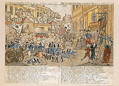 The Terrible Night in Paris, 10th August 1792 od French School