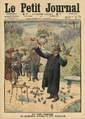 A Parisian type, the bird charmer of the Tuileries, illustration from ''Le Petit Journal'', suppleme