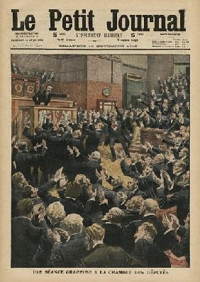 A stormy session at the Chamber of Deputies, illustration from ''Le Petit Journal'', supplement illu