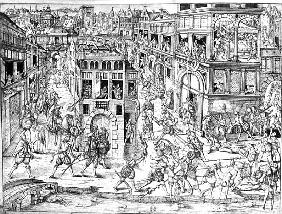 Death of Admiral Gaspard II de Coligny (1519-72), at the time of St. Bartholomew''s Massacre in 1572