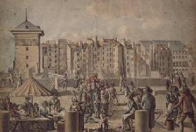 Mountebanks and Promenaders on the Pont au Change Paris
