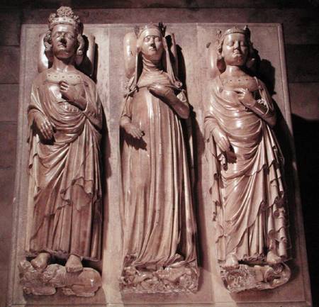 Tombs of Philippe V (1293-1322) Jeanne d'Evreux (1305-71) and Charles IV (1295-1328) od French School