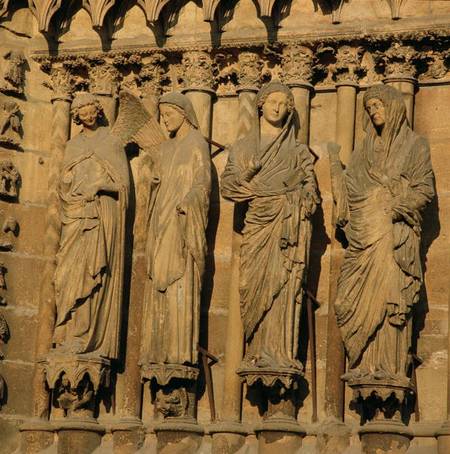 The Visitation, four jamb figures from the West Facade of the Cathedral od French School
