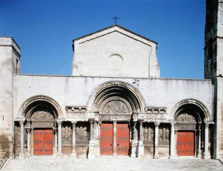 West facade of the Saint-Gilles abbey church od French School