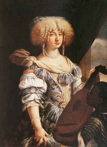 Portrait of a Woman with a Moorish Page od French School
