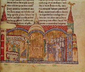 Ms Lat 17716 fol.91 The Consecration of the Church at Cluny by Pope Urban II (1042-99) in November 1