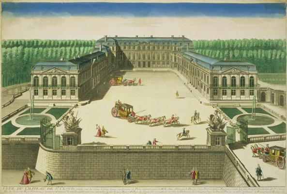 View of the Chateau of St. Cloud, engraved by Antoine Aveline (1691-1743) (engraving) od French School, (18th century)
