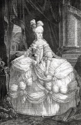 Portrait of Marie Antoinette (1755-93) (engraving) od French School, (19th century)