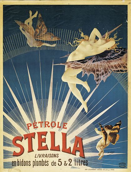 Poster advertising 'Stella' petrol od French School, (19th century)