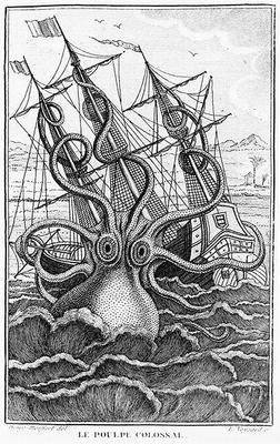 Giant Octopus, illustration from 'L'Histoire Naturelle Generale et Particuliere ses Mollusques' by D