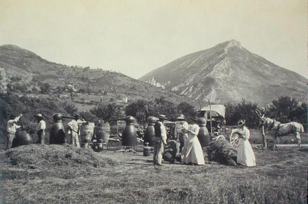 Distilling Lavender, from 'Industrie des Parfums a Grasse', c.1900 (photo) od French School, (20th century)