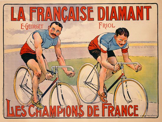Poster advertising 'La Francaise Diamant' od French School, (20th century)
