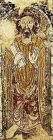 Portrait of an apostle. od Fresko (romanisch)