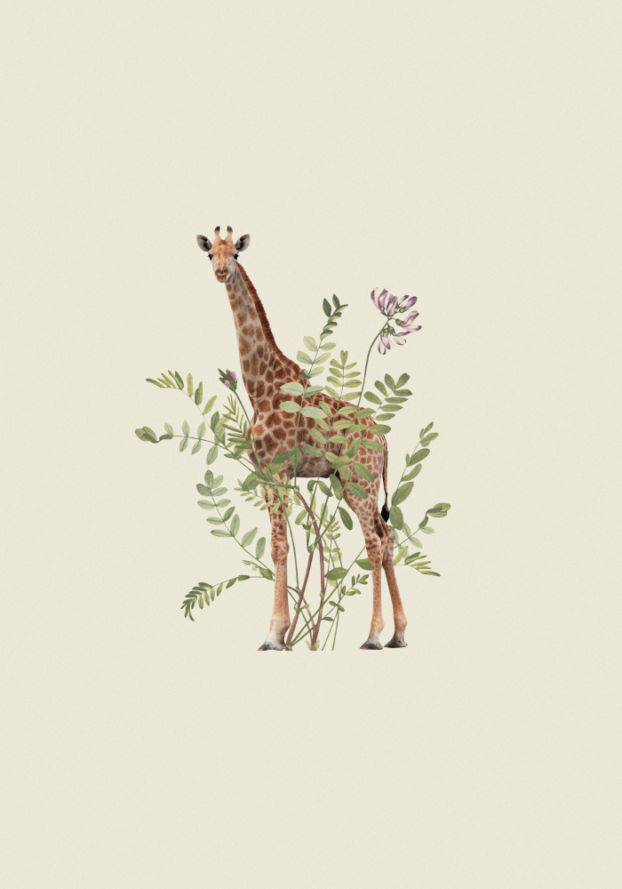 Floral giraffe od Frida Floral Studio