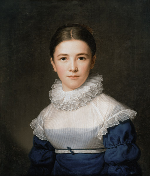 Portrait of Lina Groger, the foster daughter of the Artist od Friedrich Carl Groger