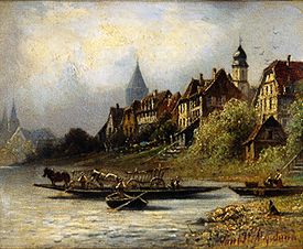 Look at Jagstfeld at the Neckar od Friedrich Eduard Meyerheim