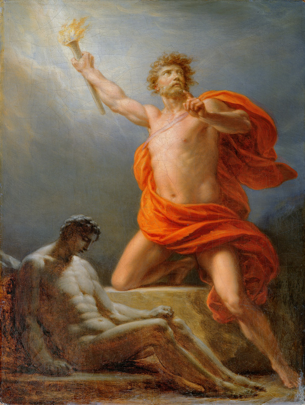 Prometheus Bringing Fire to Mankind od Friedrich Heinrich Füger
