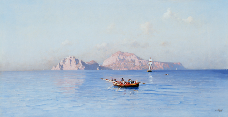 Look on Capri of the northern side od Friedrich Nerly