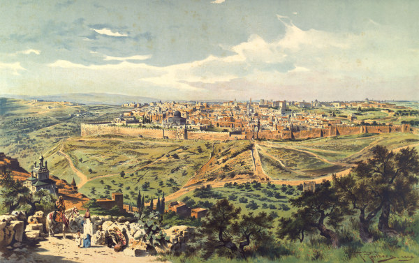 View of Jerusalem od Friedrich Perlberg