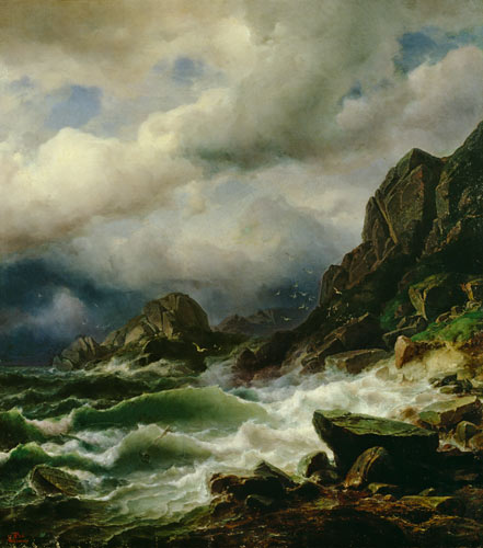 Sturm an der Kueste od Friedrich Preller