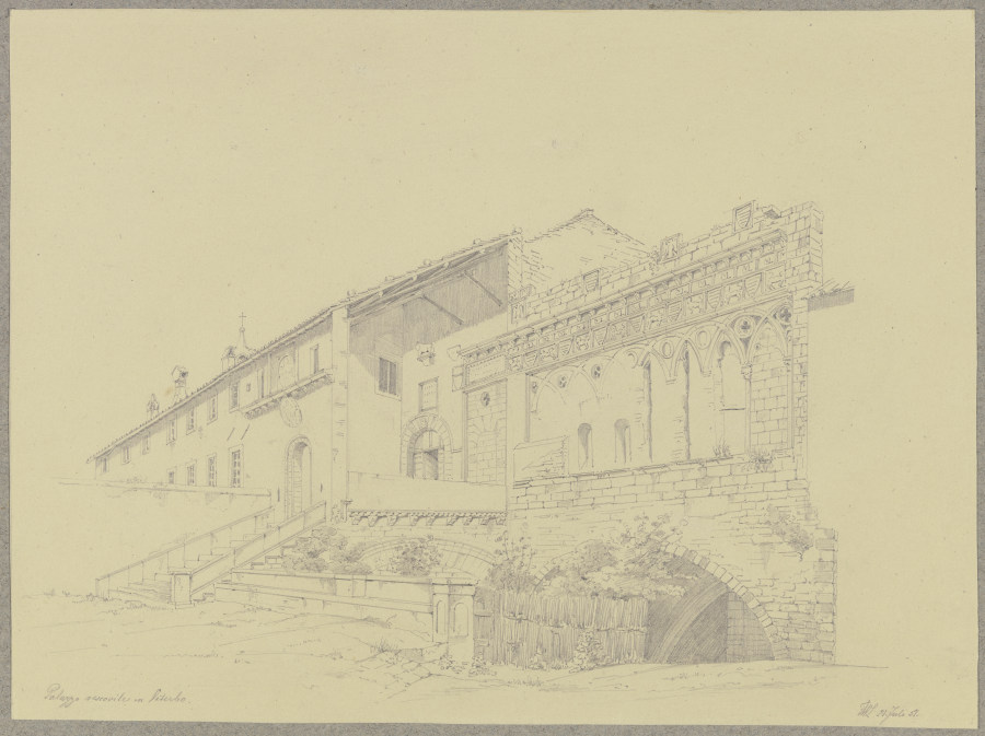 Der Palazzo vescovile in Viterbo od Friedrich Wilhelm Ludwig
