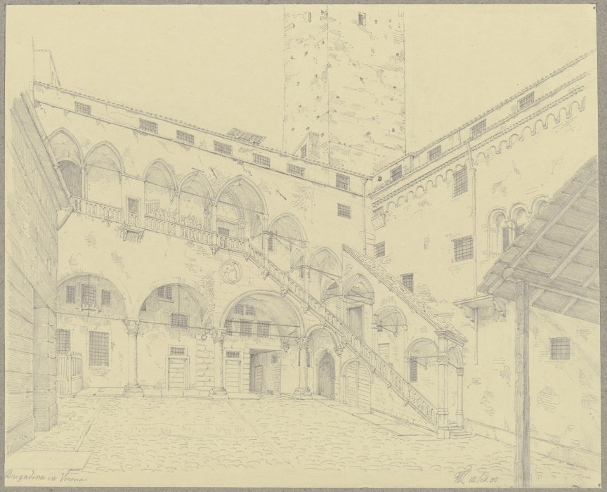 Die Torre dei Lamberti in Verona od Friedrich Wilhelm Ludwig