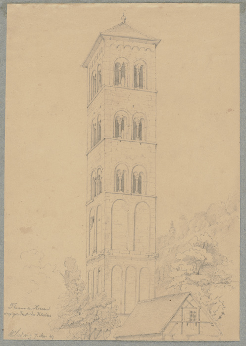 Nordturm (Eulenturm) des Klosters Sankt Peter und Paul in Hirsau od Friedrich Wilhelm Ludwig