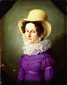 Lady portrait with ruff and hat. od Friedrich Wilhelm von Schadow