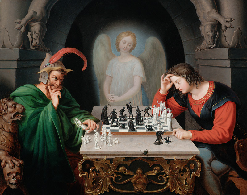 Die Schachspieler. od Friedrich August Moritz Retzsch