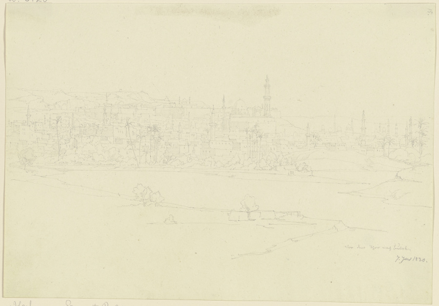 View of Būlāq od Friedrich Maximilian Hessemer