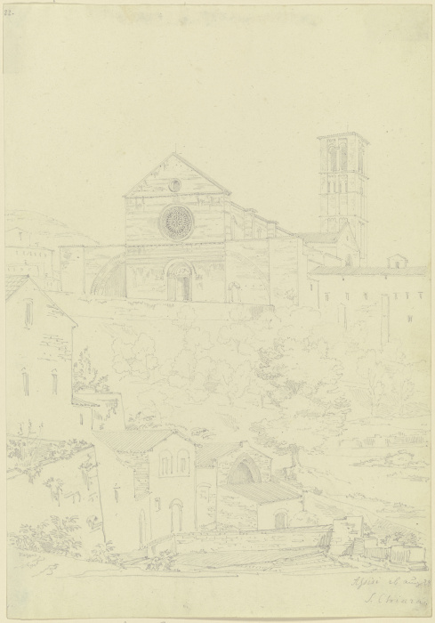 Saint Chiara in Assisi od Friedrich Maximilian Hessemer