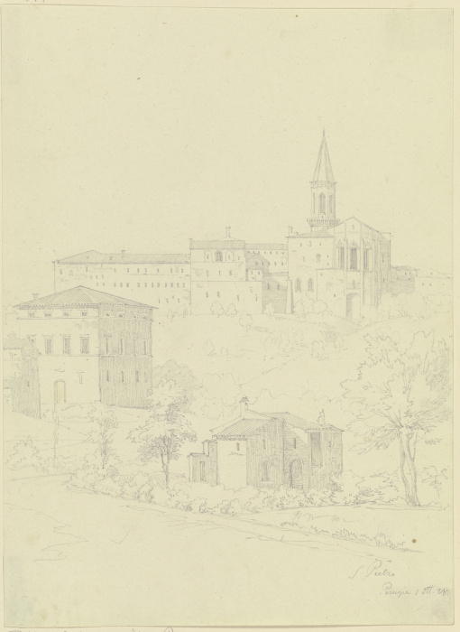 St Pietro in Perugia od Friedrich Maximilian Hessemer