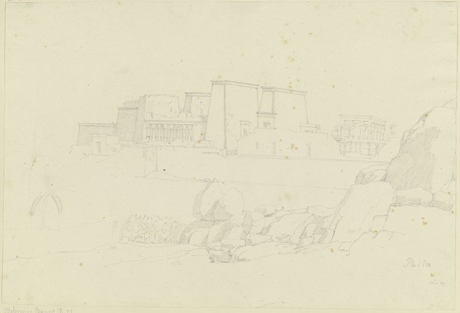 Temple complex in Philae od Friedrich Maximilian Hessemer