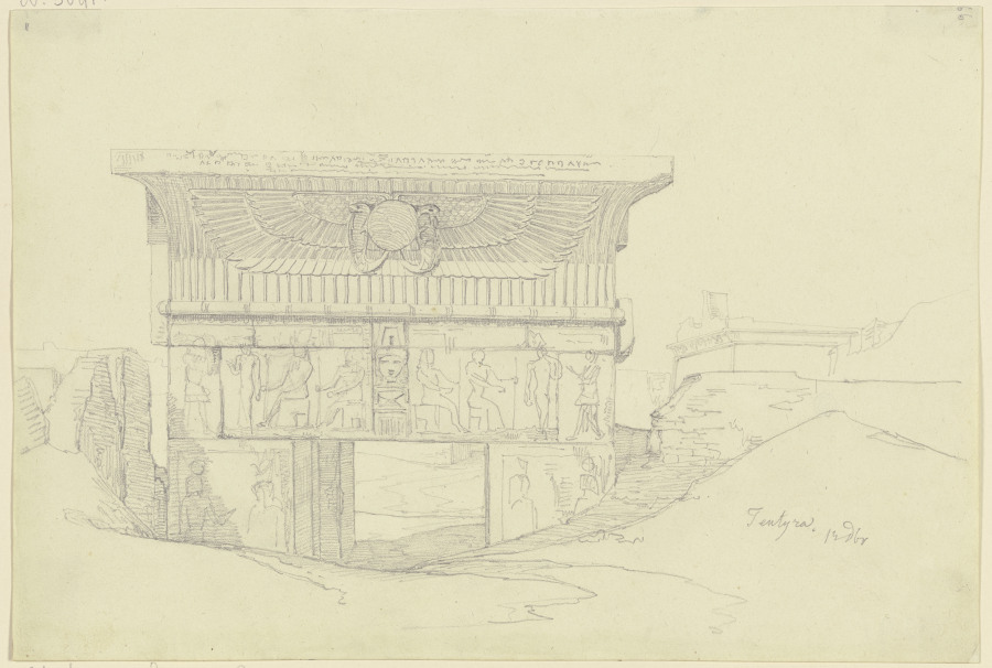 Temple complex in Tentyra od Friedrich Maximilian Hessemer