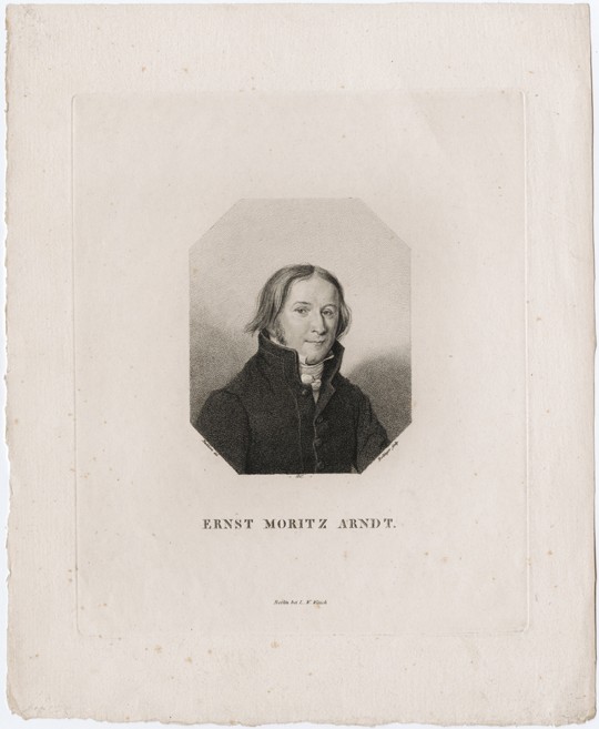 Portrait of Ernst Moritz Arndt od Friedrich Wilhelm Bollinger